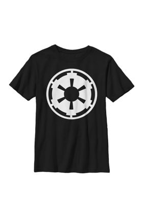 Star Wars Boys 8-20 Empire Emblem Crew T-Shirt, Black, XSmall
