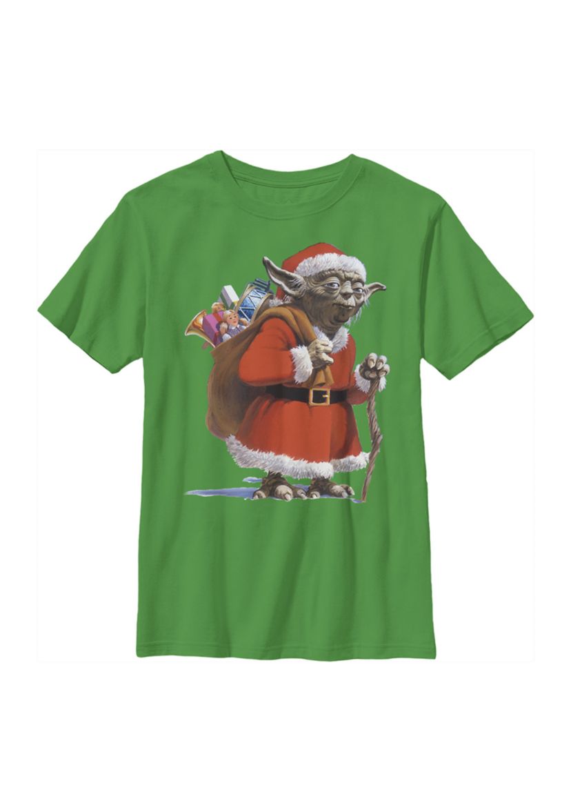 Boys 4-7 Santa Yoda Comp Graphic Top