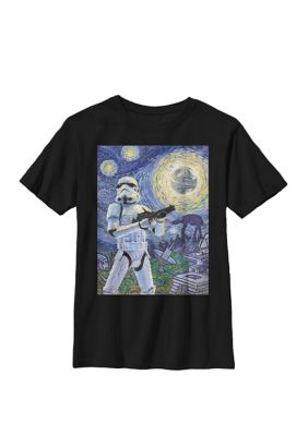 Star Wars Boys 8-20 Stormtrooper Starry Night Crew T-Shirt