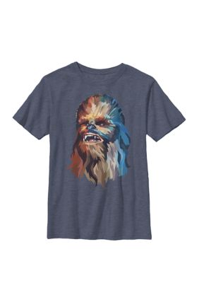 Star Wars Boys 8-20 Chewbacca Art Crew T-Shirt, Navy Blue, XSmall