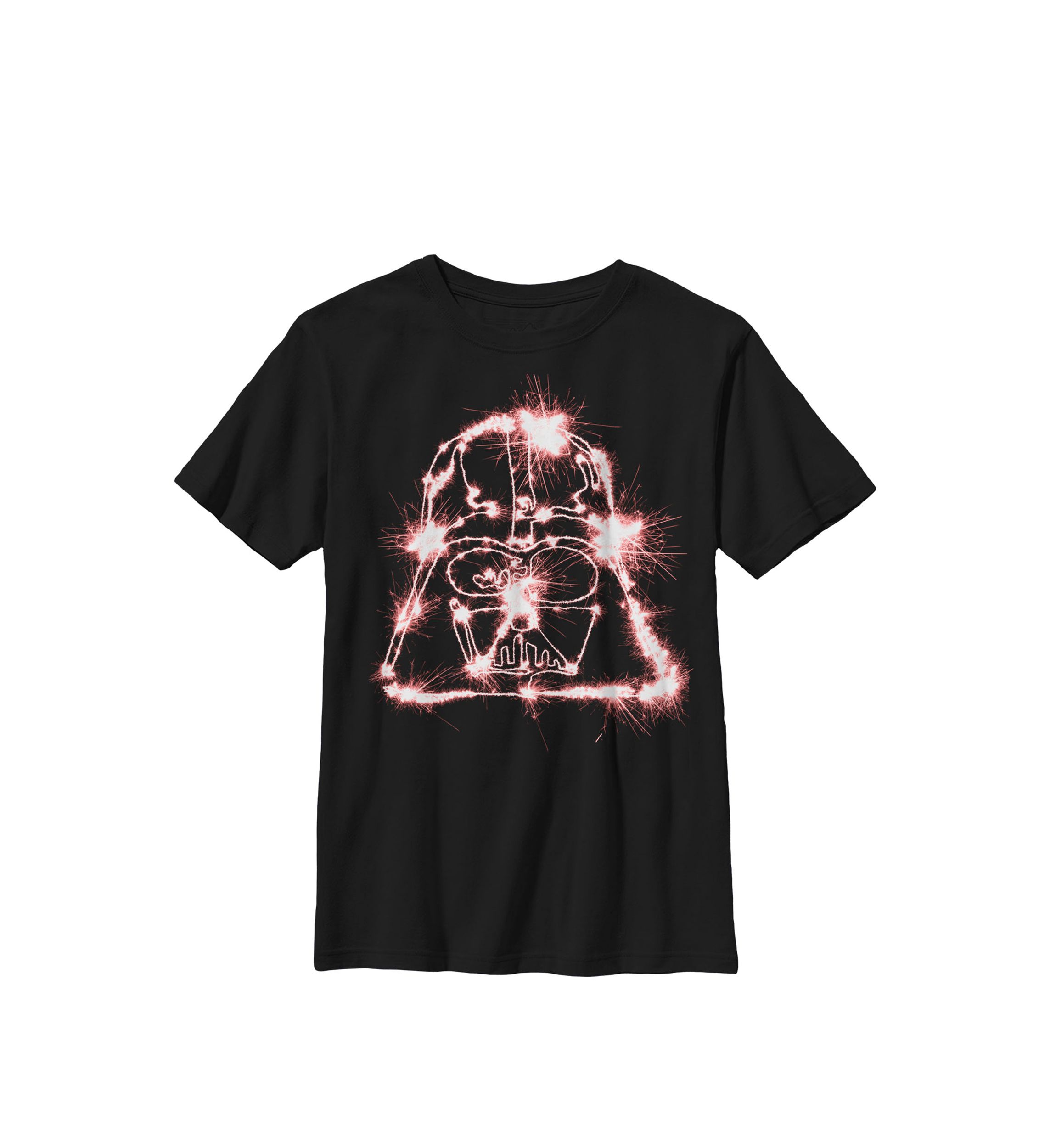 Boys 8-20 Sparkler Darth Vader Face Portrait Crew T-Shirt