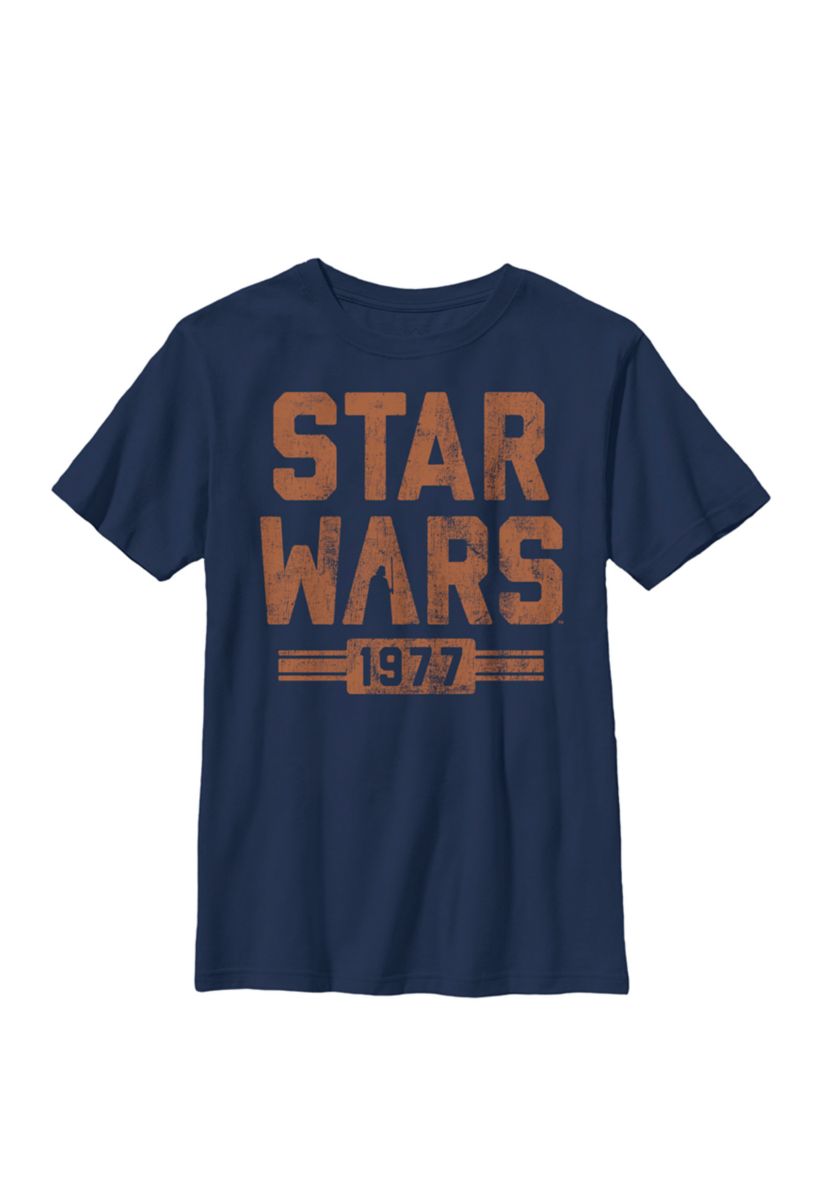 Boys 8-20 Retro 1977 Vader Silhouette Vintage Crew T-Shirt