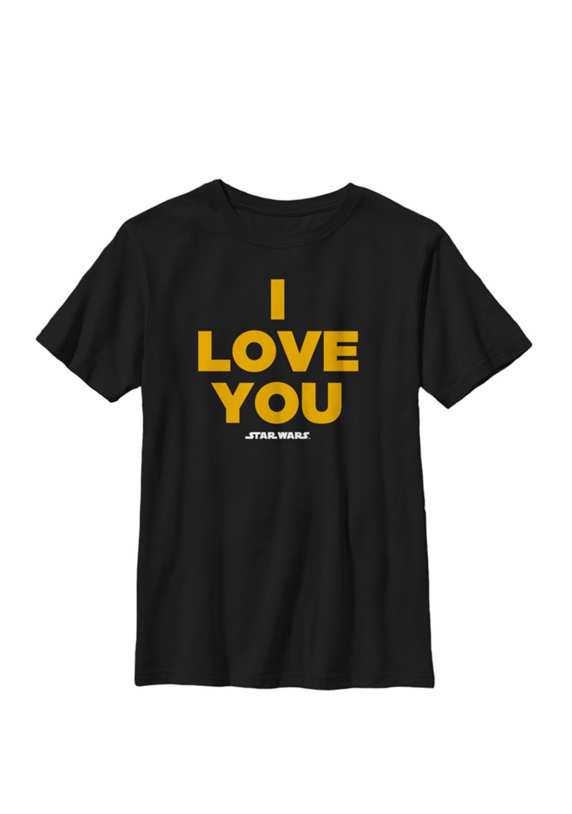 Boys 8-20 Princess Leia I Love You Crew T-Shirt