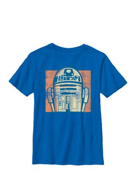 Star Wars Boys 8-20 R2-D2 Vintage Distressed Retro Cartoon Crew T-Shirt, XSmall
