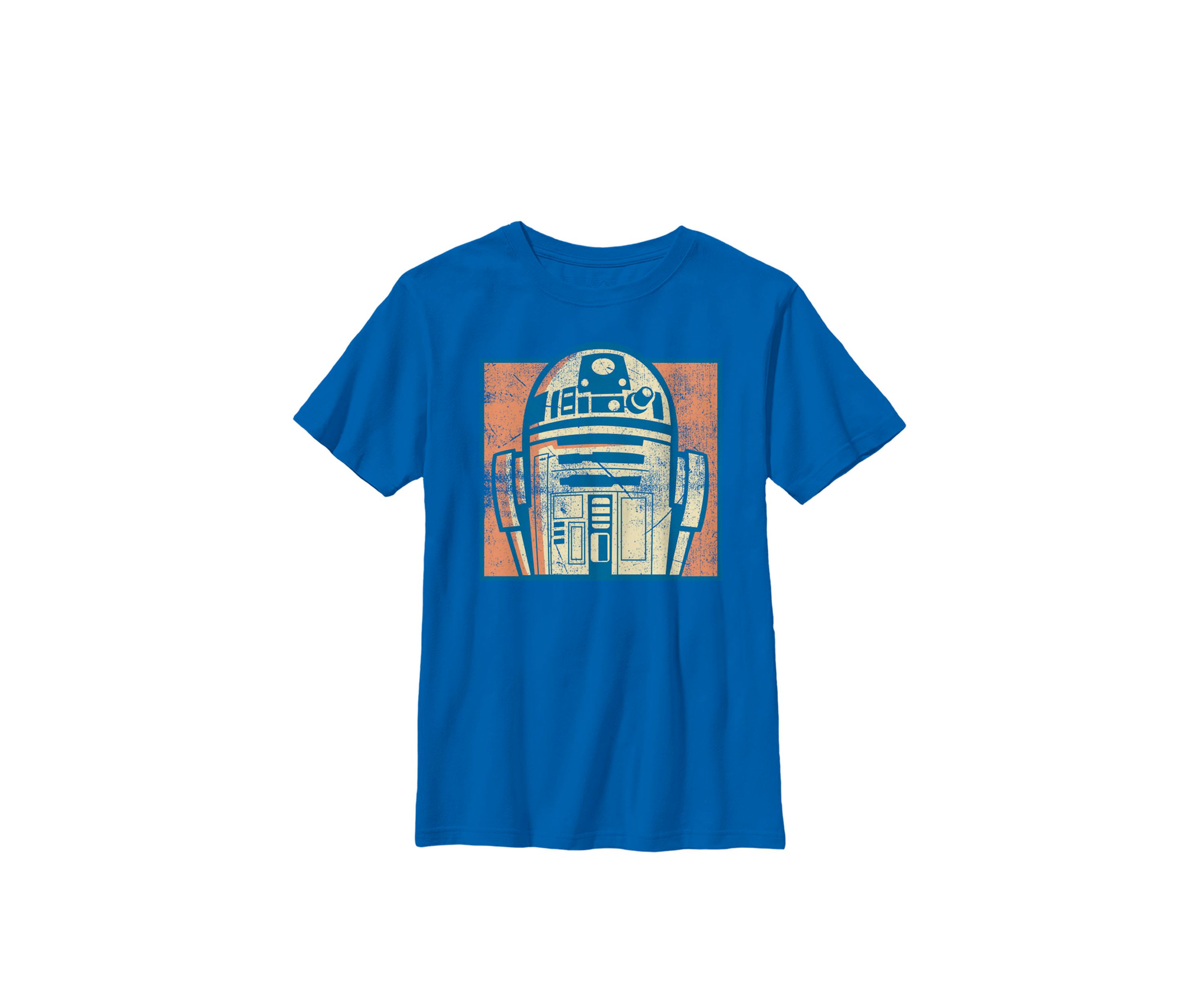 Boys 8-20 R2-D2 Vintage Distressed Retro Cartoon Crew T-Shirt
