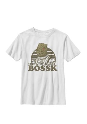 Star Wars Boys 8-20 Like a Bossk Crew Graphic T-Shirt, White, XSmall