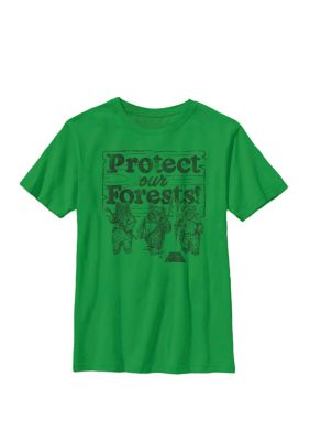 Star Wars Boys 8-20 Ewoks Protect Our Forests Camp Crew Graphic T-Shirt, XSmall
