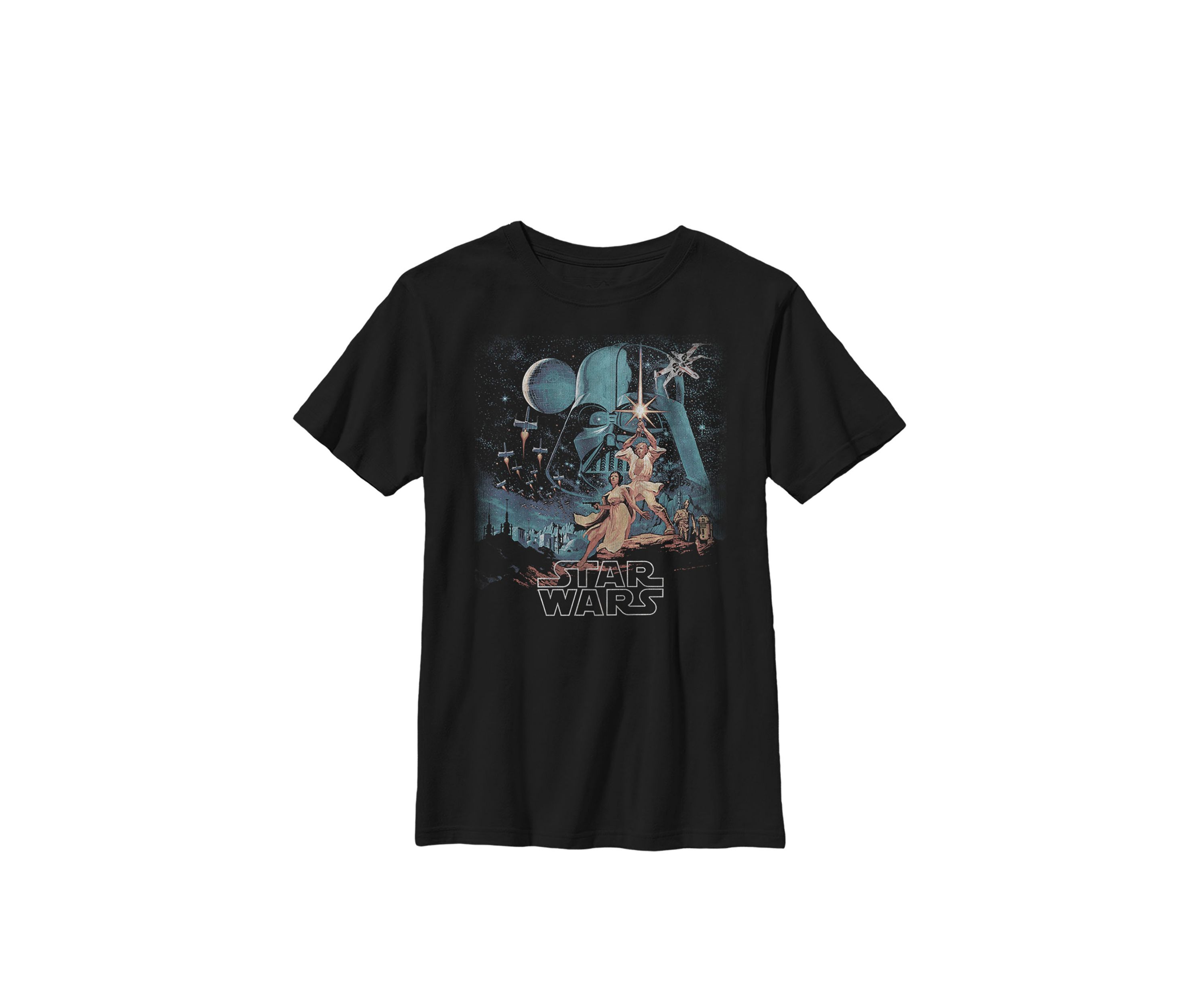 A New Hope Faded Vintage Poster Crew Graphic T-Shirt