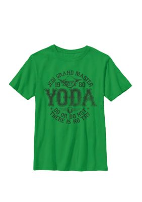 Star Wars Boys 8-20 Yoda Master 1980 Do Or Do Not Crew Graphic T-Shirt, Medium