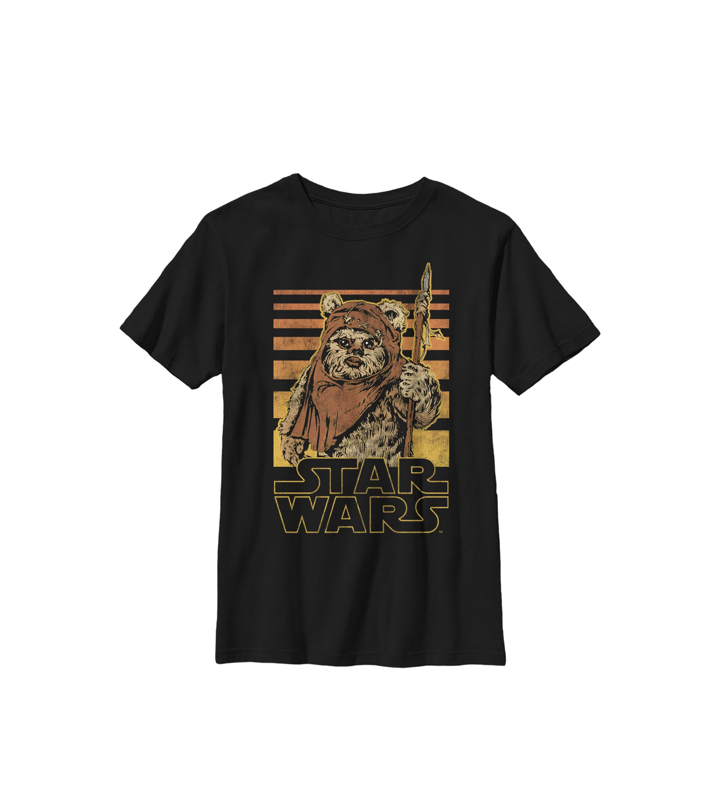 Wicket Retro Ewok Sunset Halftone Crew Graphic T-Shirt