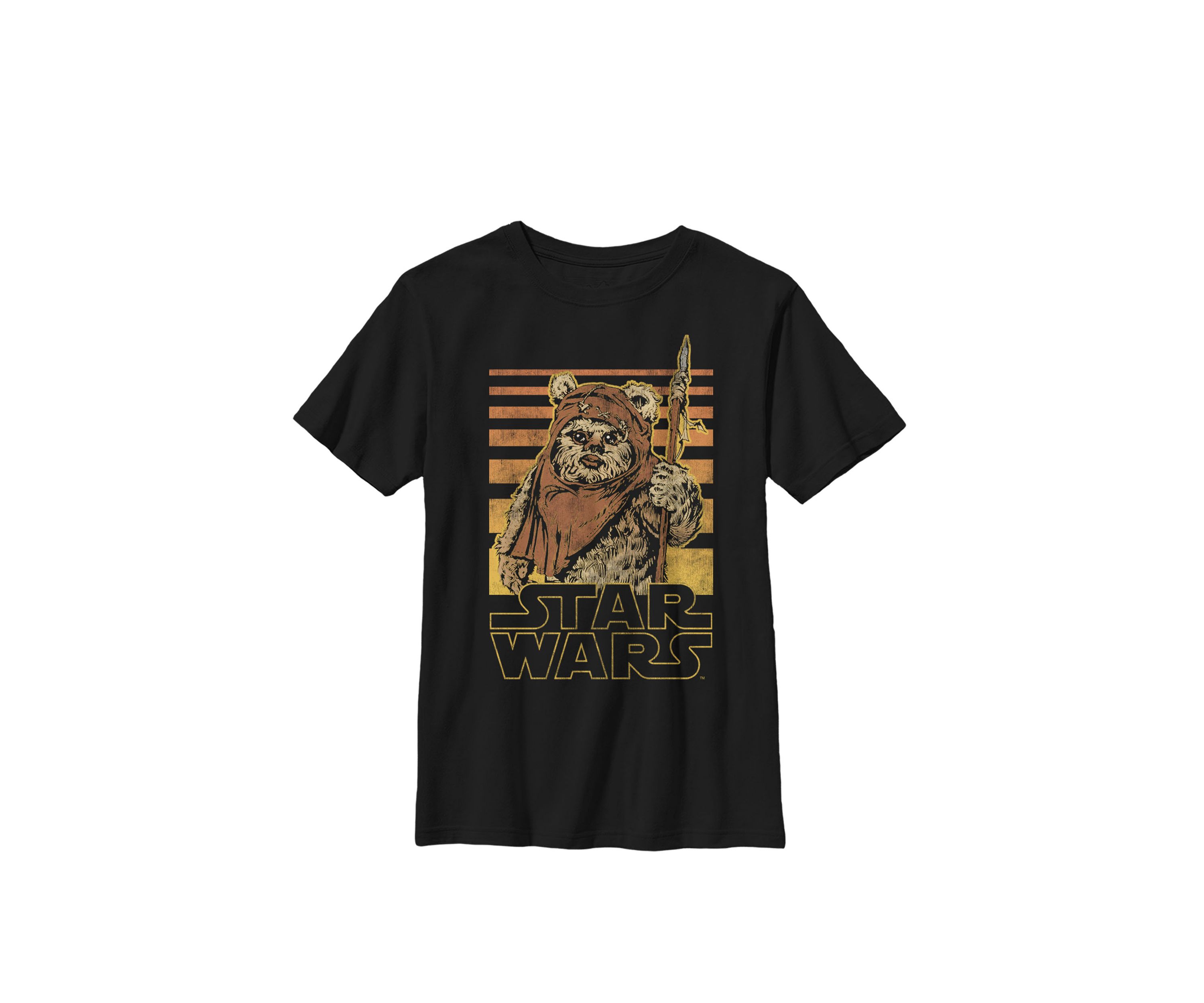 Wicket Retro Ewok Sunset Halftone Crew Graphic T-Shirt