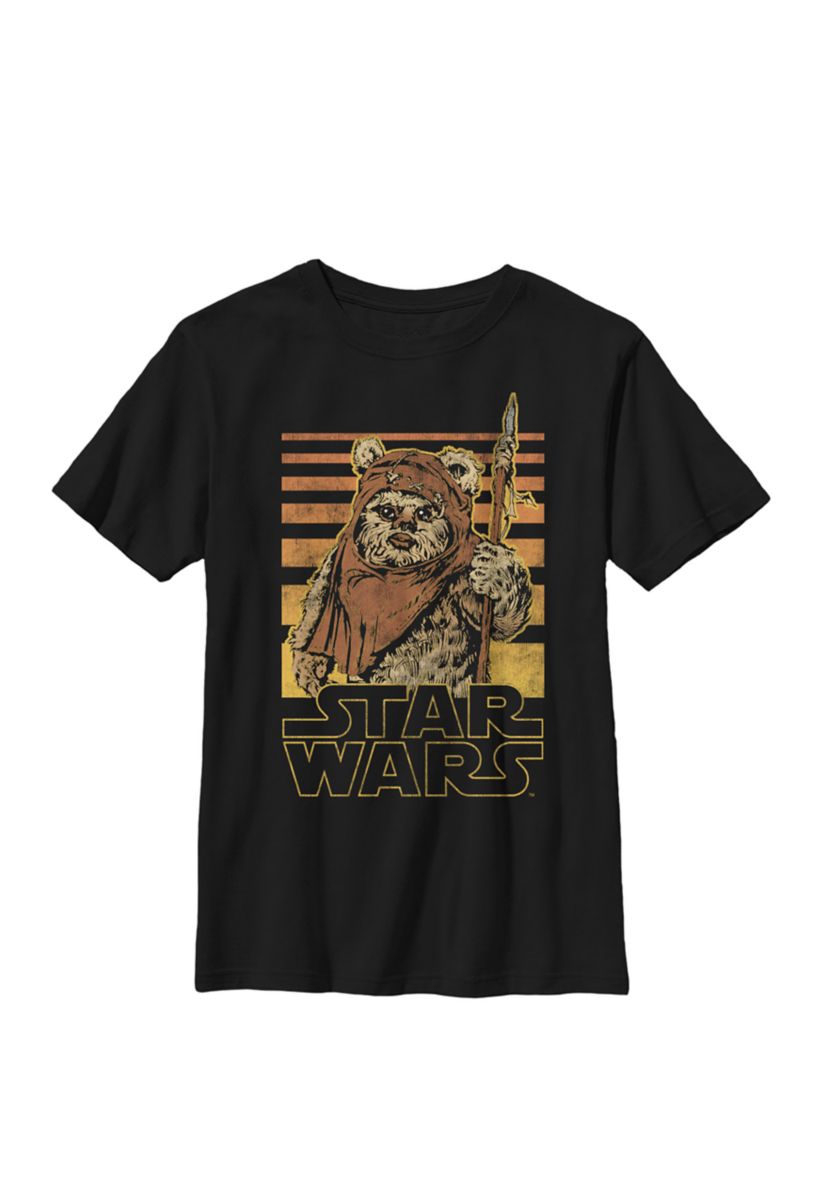 Wicket Retro Ewok Sunset Halftone Crew Graphic T-Shirt