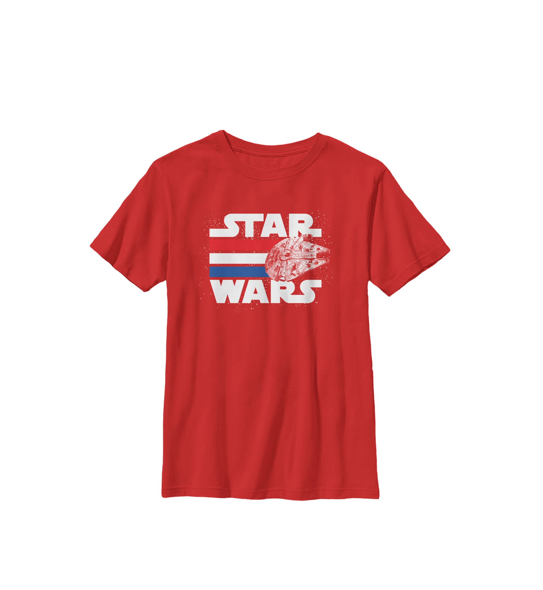 Boys 8-20 Falcon Stripes Red White & Blue July 4th Crew Graphic T-Shirt