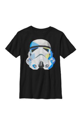 Star Wars Boys 8-20 Stormtrooper Geometric Prism Crew Graphic T-Shirt, Black, XSmall