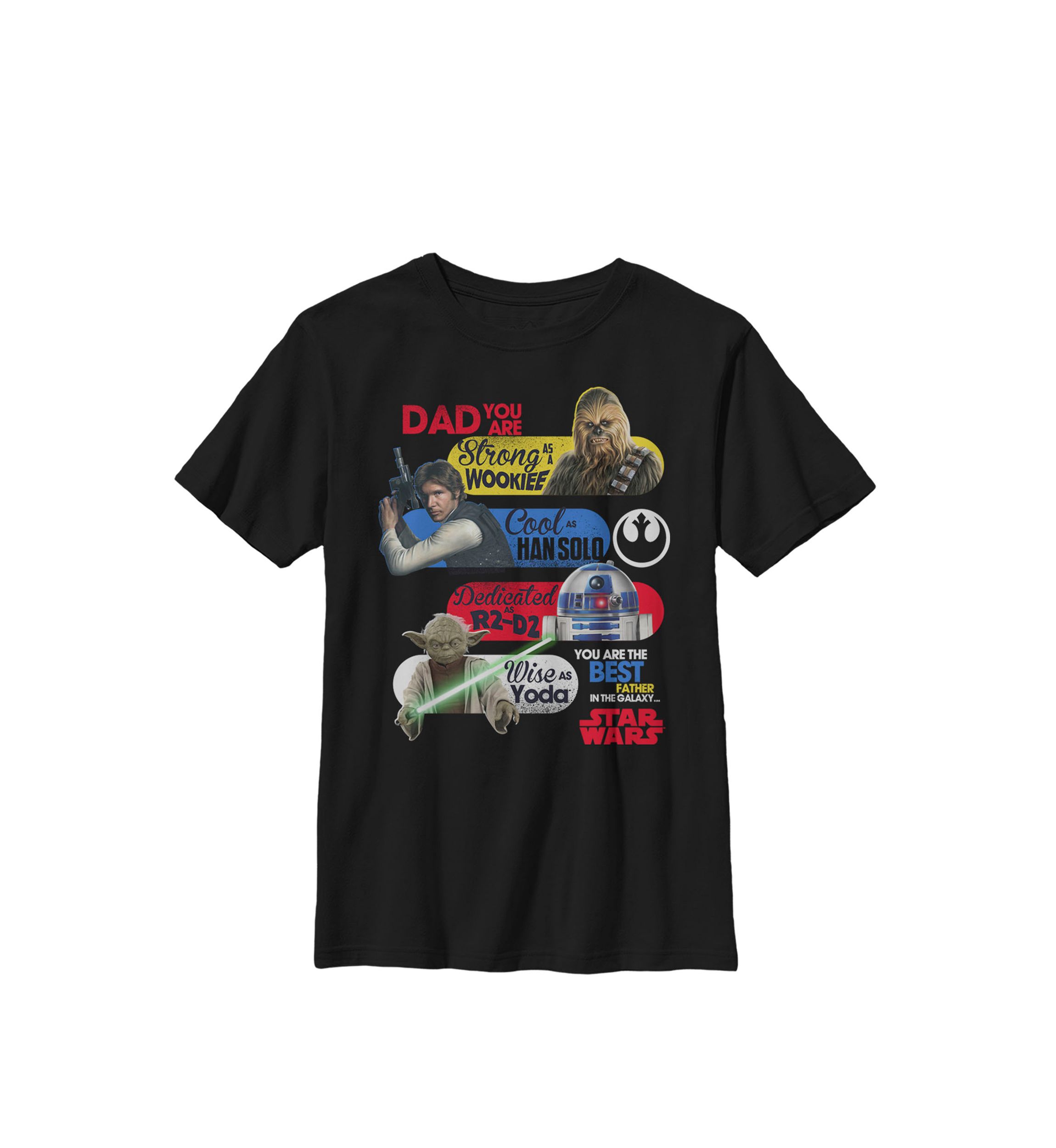 Best Father In The Galaxy Crew Graphic T-Shirt