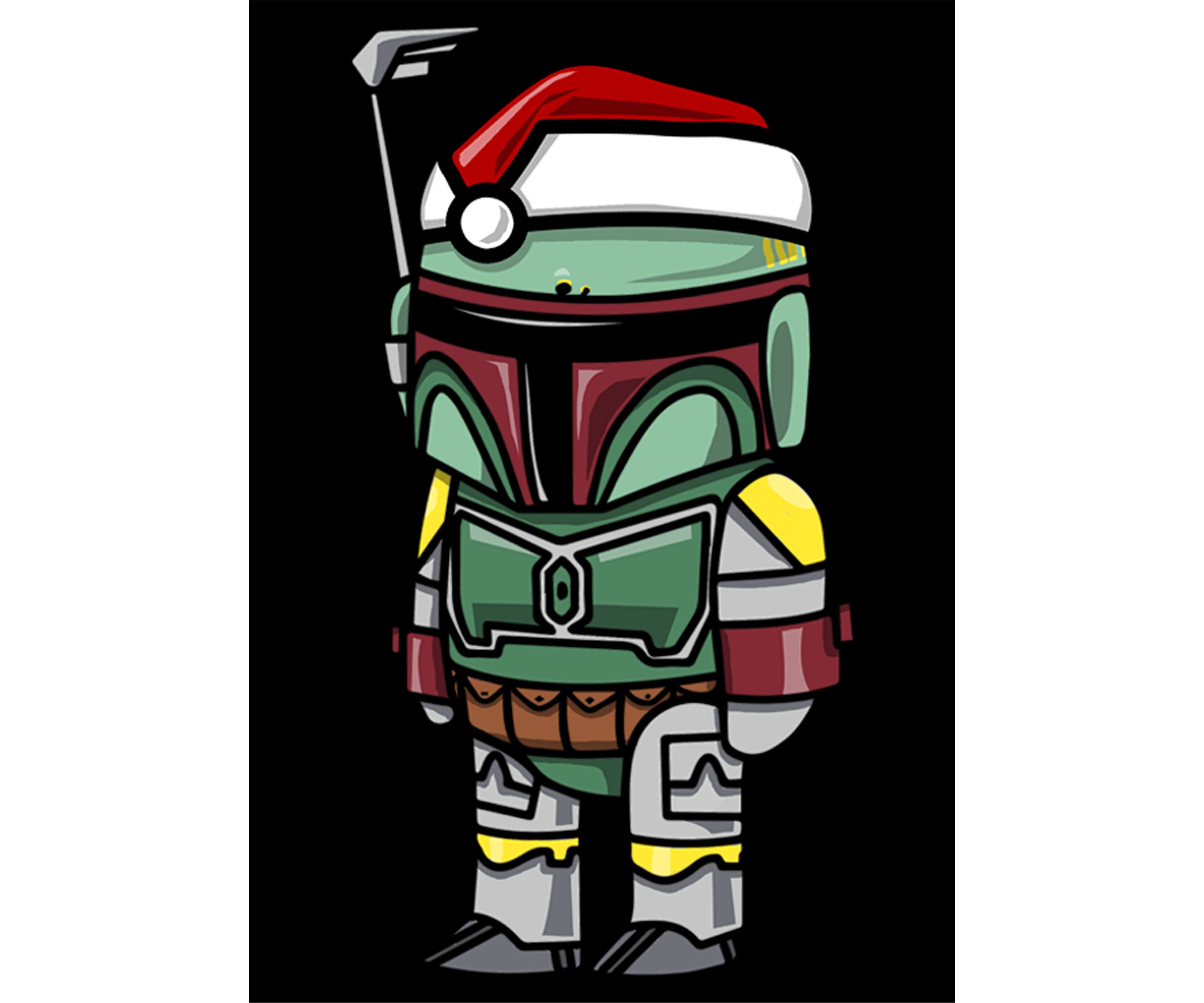 Boys 4-7 Boba Santa Graphic Top