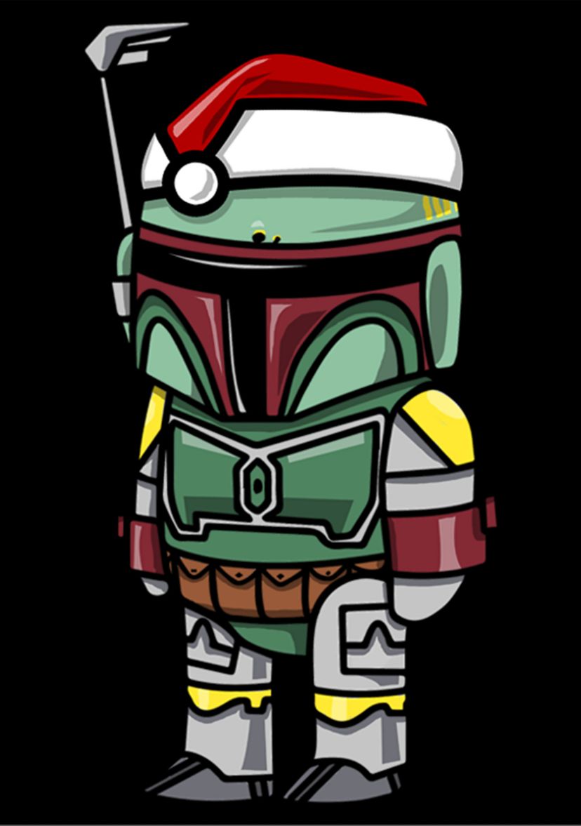 Boys 4-7 Boba Santa Graphic Top