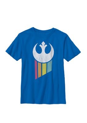 Star Wars Boys 8-20 Rebel Rainbow Logo Crew Graphic T-Shirt, XSmall