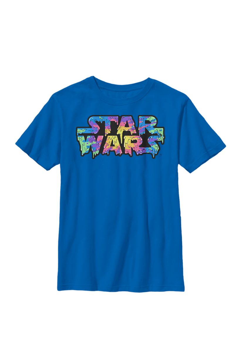 Boys 8-20 Logo Colorful Paint Drip B1 Crew Graphic T-Shirt