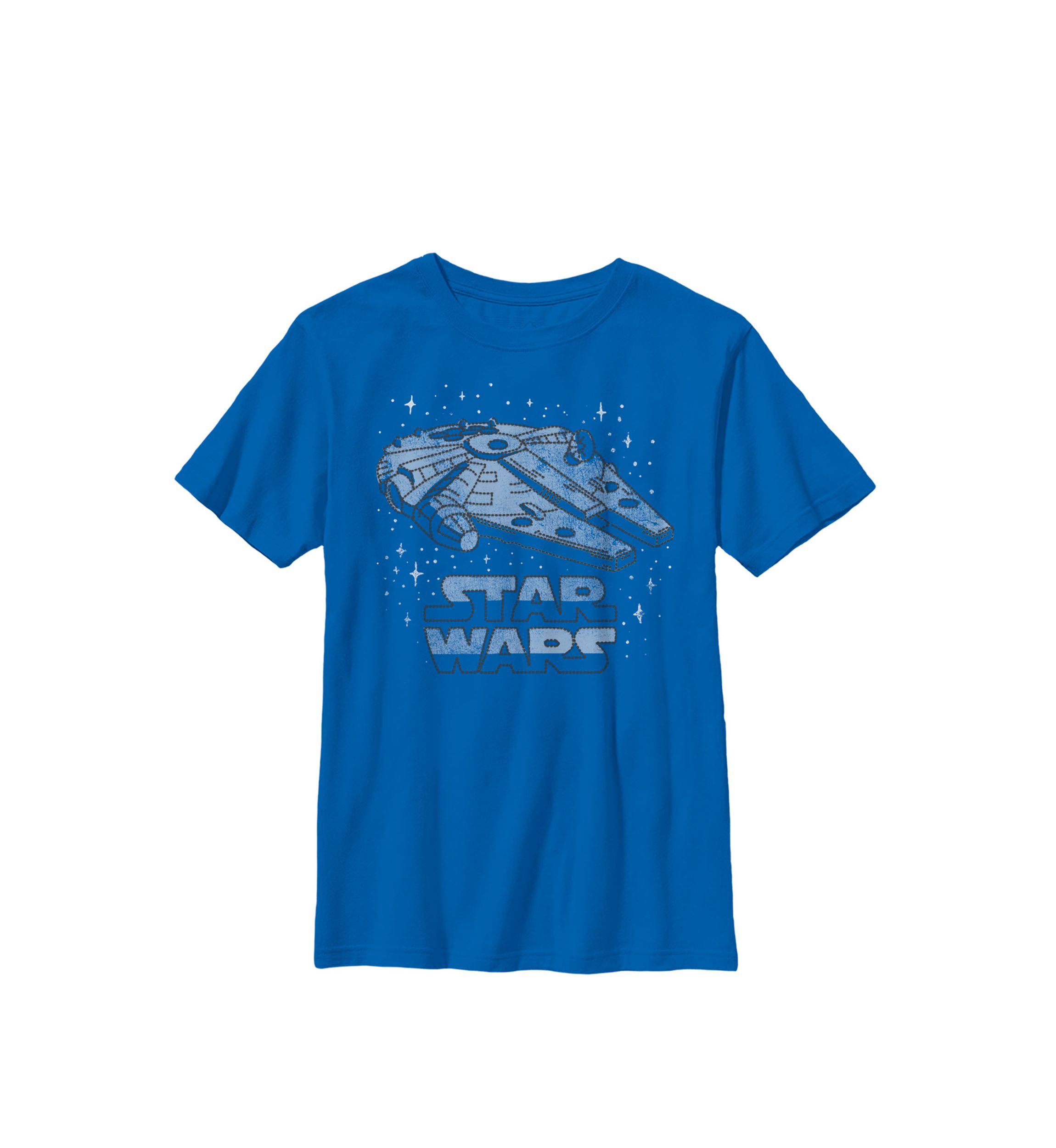 Logo Millennium Falcon Stitched Space B1 Crew Graphic T-Shirt