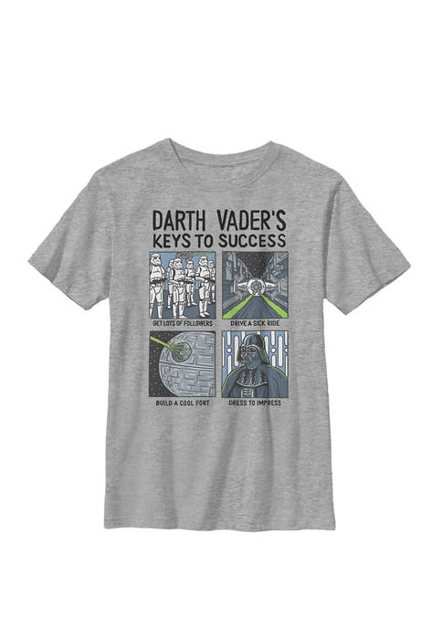 Boys 8-20 Darth Vader Keys To Success B1 Crew Graphic T-Shirt