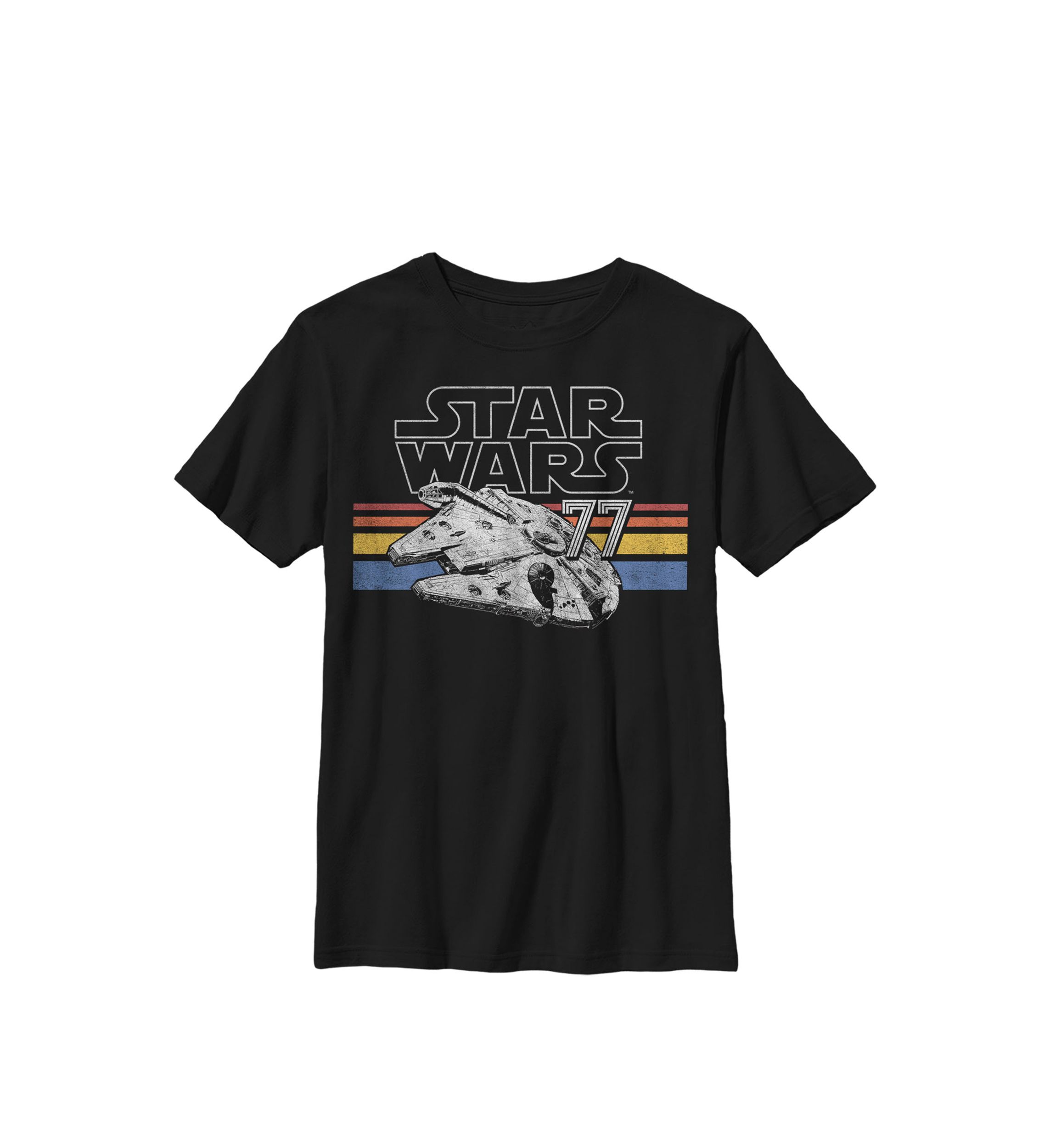 Retro Falcon Stripes Crew Graphic T-Shirt