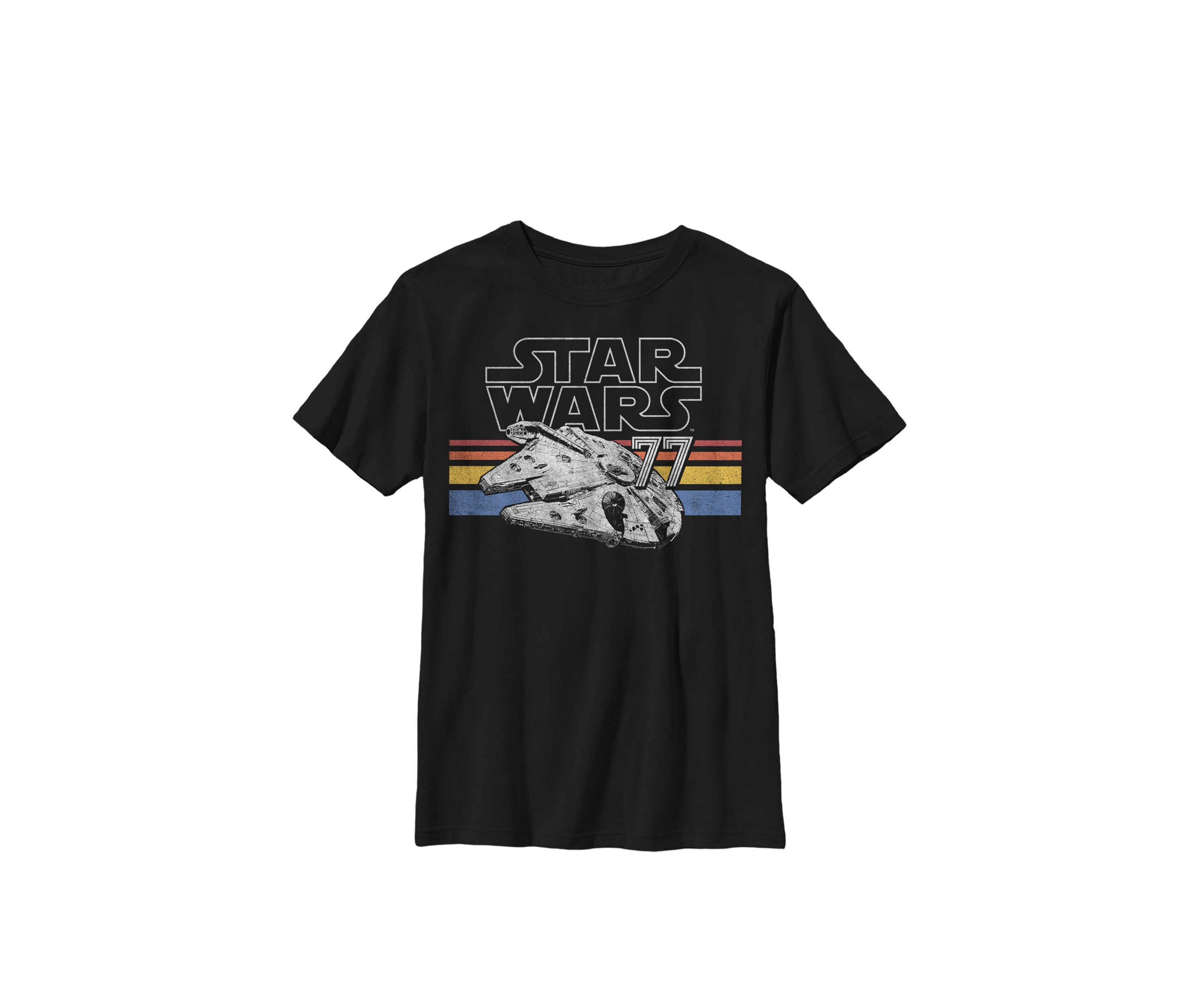 Retro Falcon Stripes Crew Graphic T-Shirt