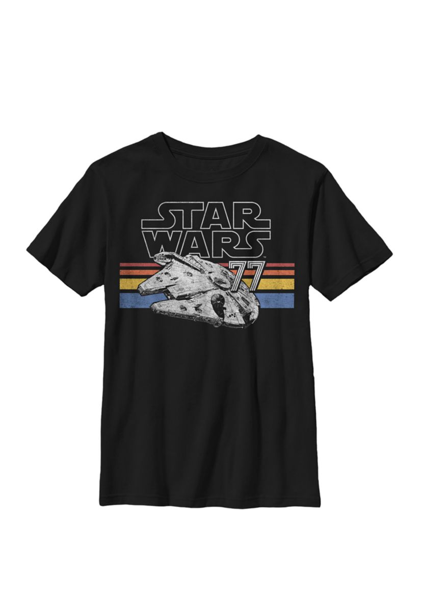 Retro Falcon Stripes Crew Graphic T-Shirt