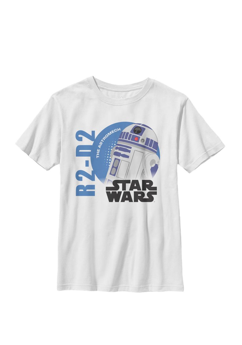 Galaxy Of Adventures Logo R2-D2 Circle G1P Crew Graphic T-Shirt