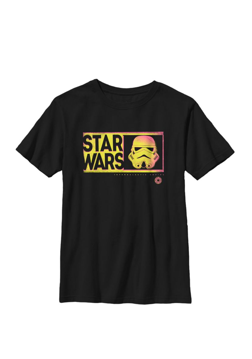 Storm Trooper Neon Helmet B1 Crew Graphic T-Shirt