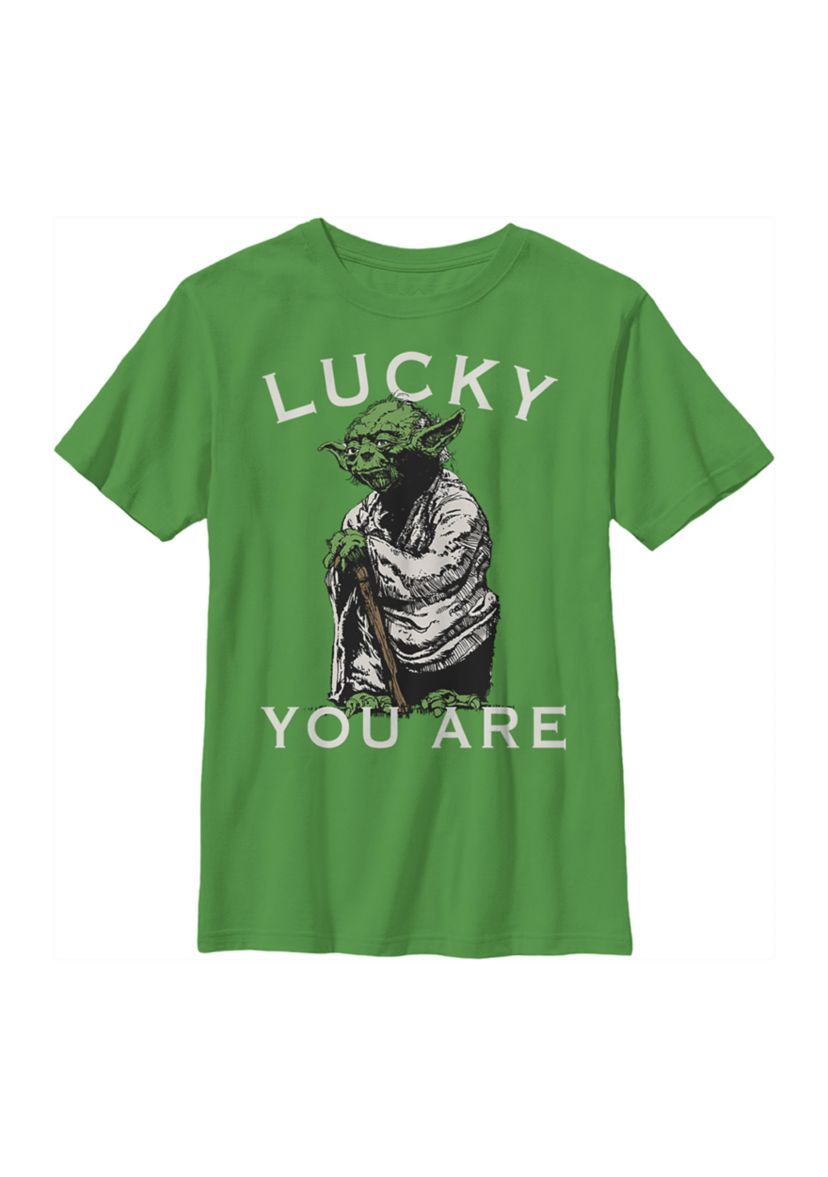 Boys 4-7  Lucky Yoda Graphic T-Shirt