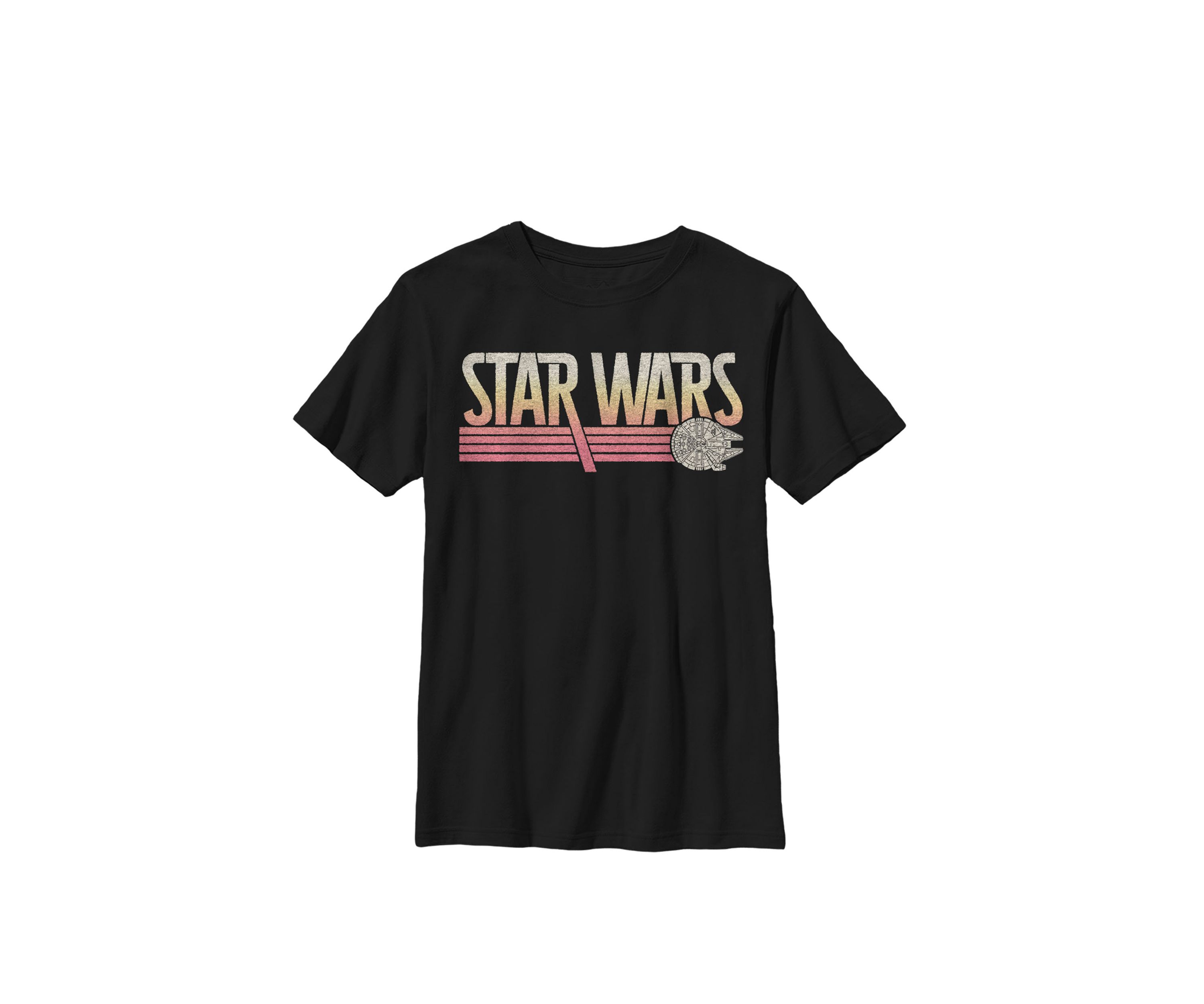 Boys 8-20 Millennium Falcon Color Fade Stripes B1 Crew Graphic T-Shirt
