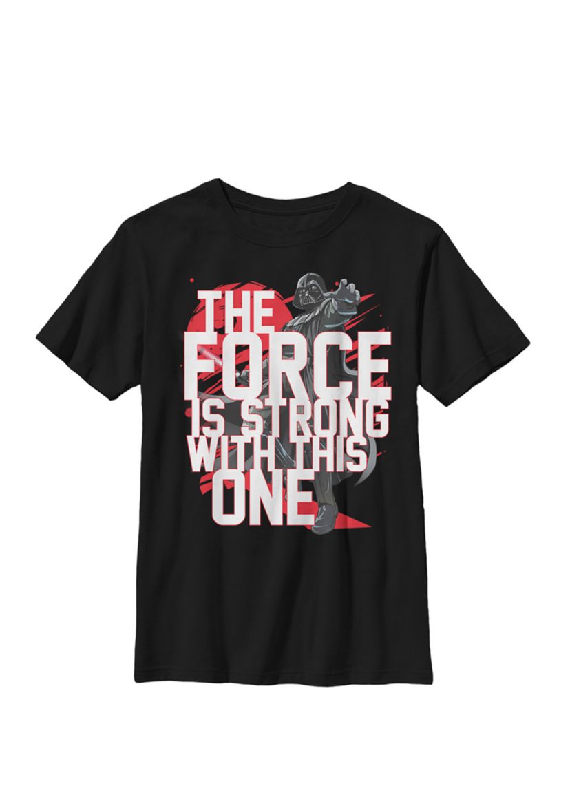 Force Is Strong Darth Vader Crew Graphic T-Shirt
