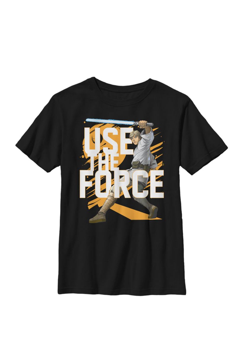 Boys 8-20 Use The Force Luke Skywalker Crew Graphic T-Shirt