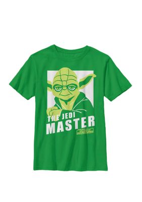 Star Wars Boys 8-20 Galaxy Of Adventures Yoda The Master B1P Crew Graphic T-Shirt, Medium