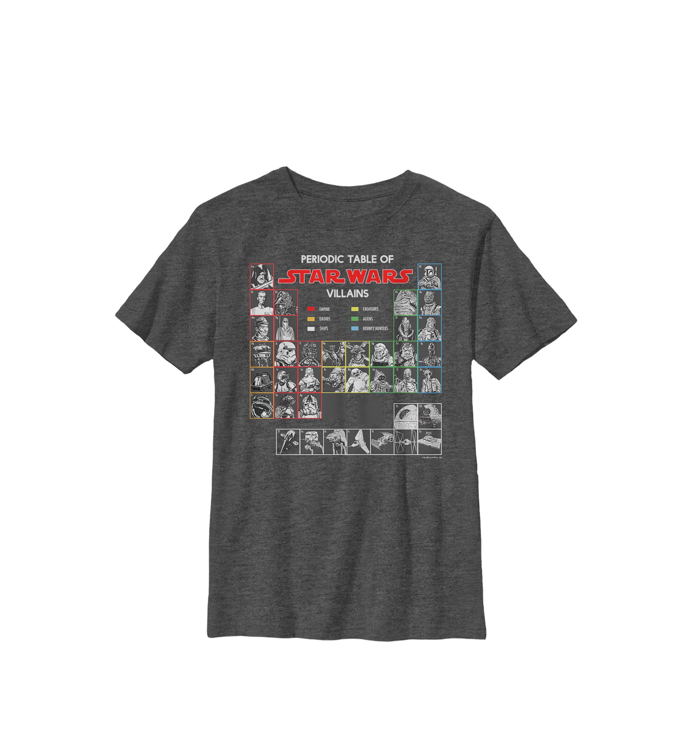Boys 8-20 Periodic Table Of Villains Crew Graphic T-Shirt