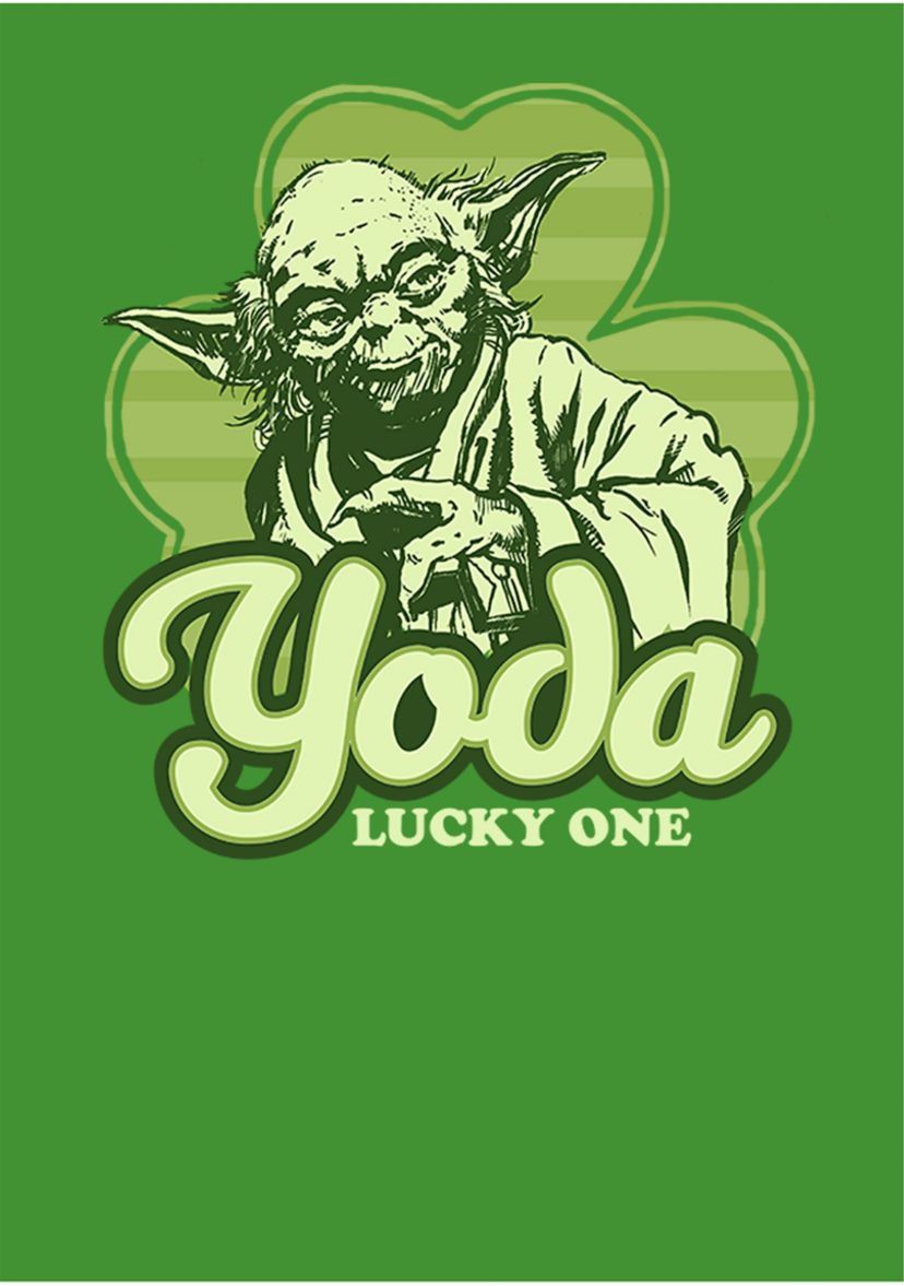 Yoda Lucky Retro Graphic T-Shirt