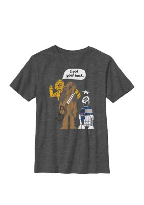 Star Wars Boys 8-20 Got Your Back Group Crew Graphic T-Shirt, Grey, Small