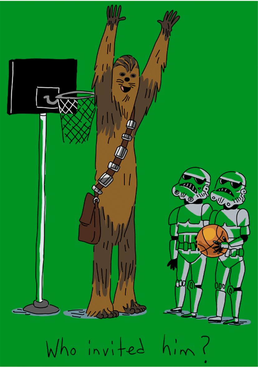Boys 4-7  Chewie Basketball Graphic Top
