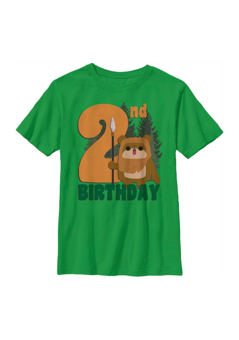 Boys 4-7  2nd Ewok Birthday Graphic Top