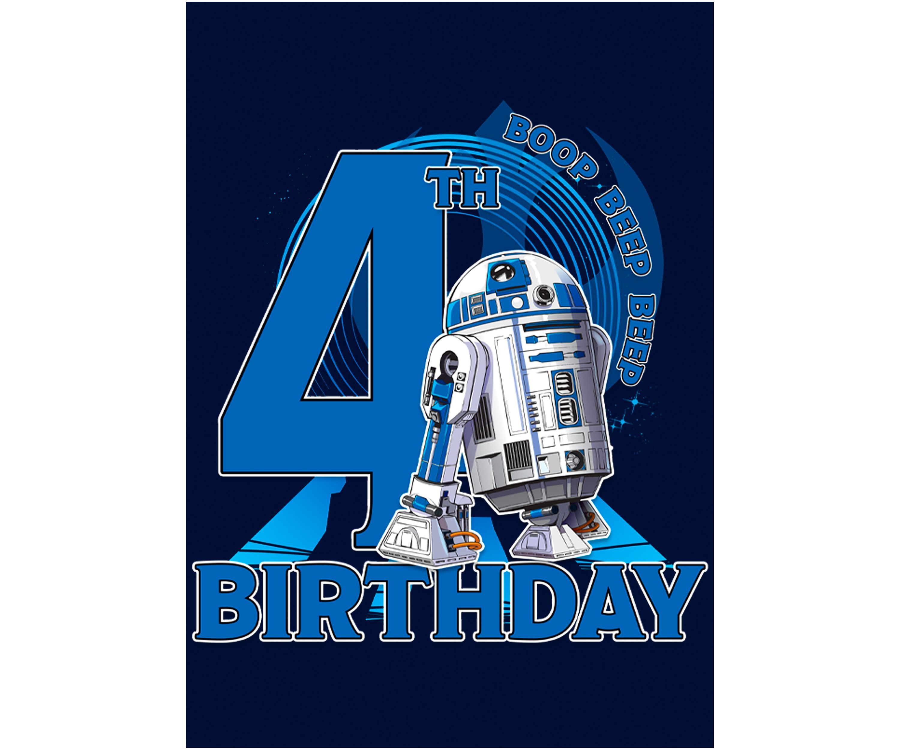 Boys 4-7  4th Birthday With R2D2 Graphic Top
