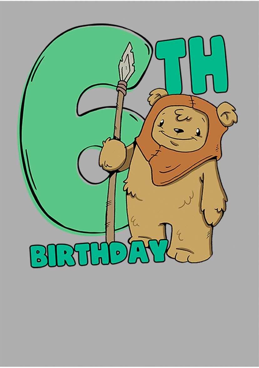 Boys 4-7  Cute Ewok Six Graphic Top