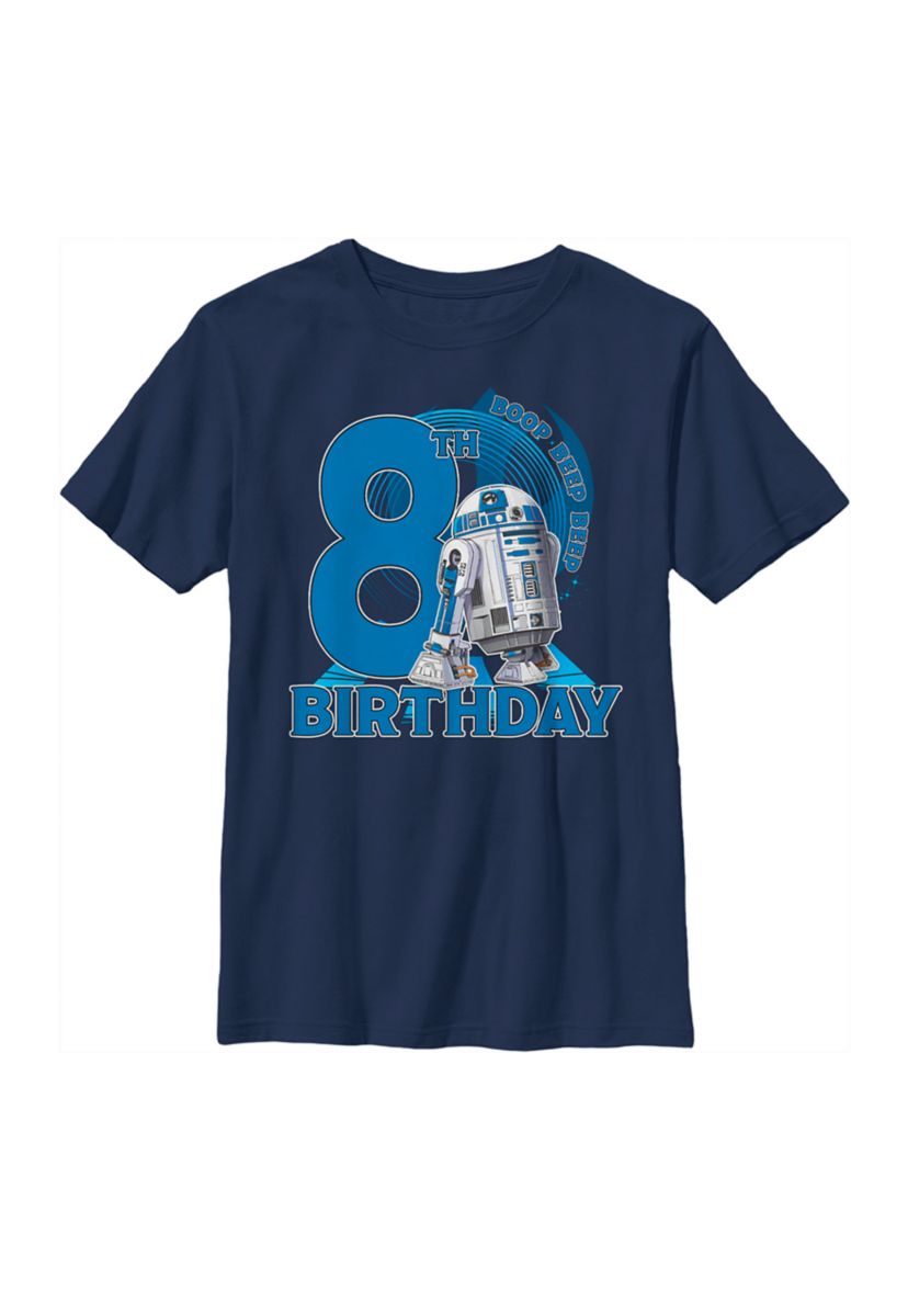 Boys 4-7  8th Birthday With R2D2 Graphic Top