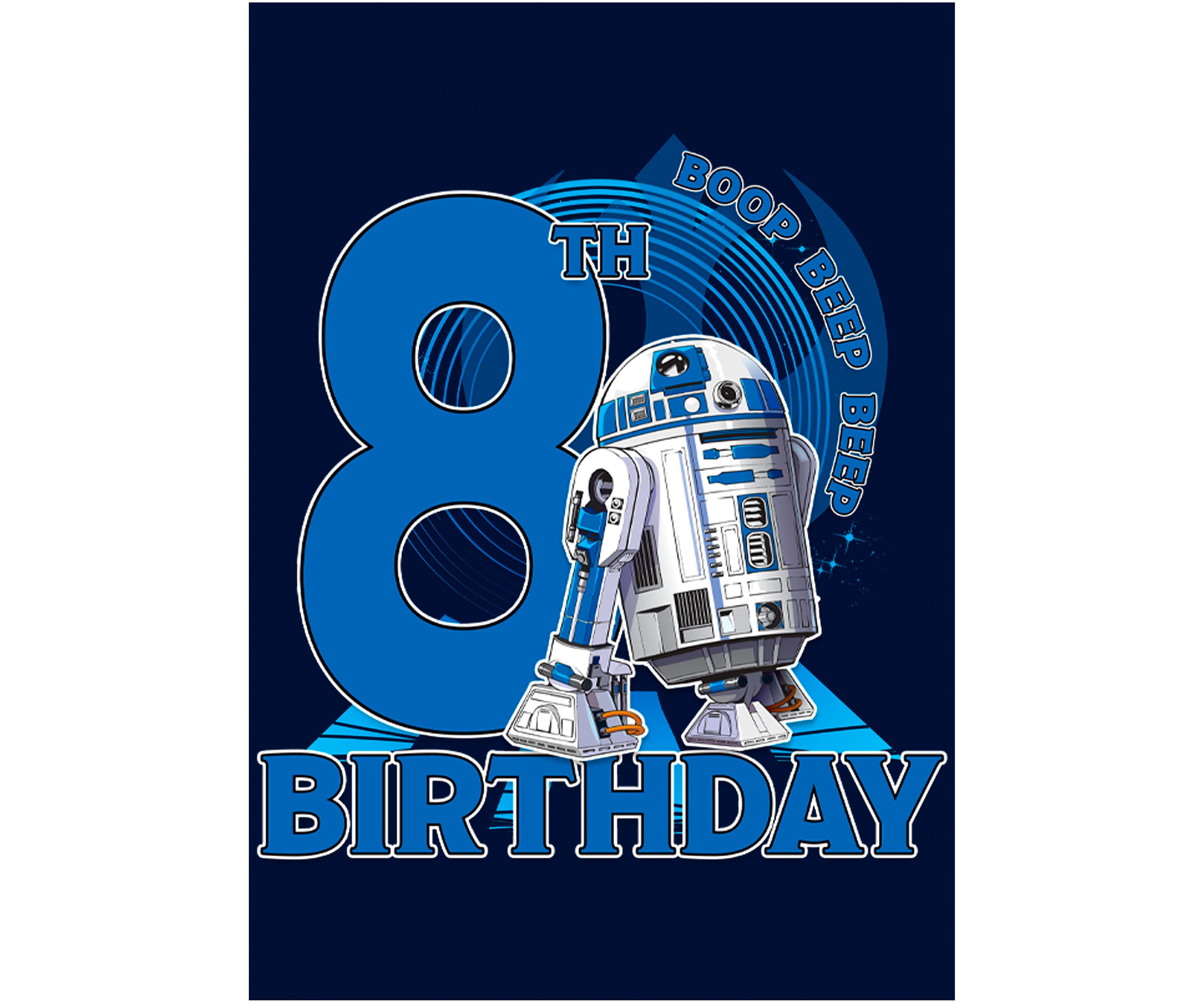 Boys 4-7  8th Birthday With R2D2 Graphic Top