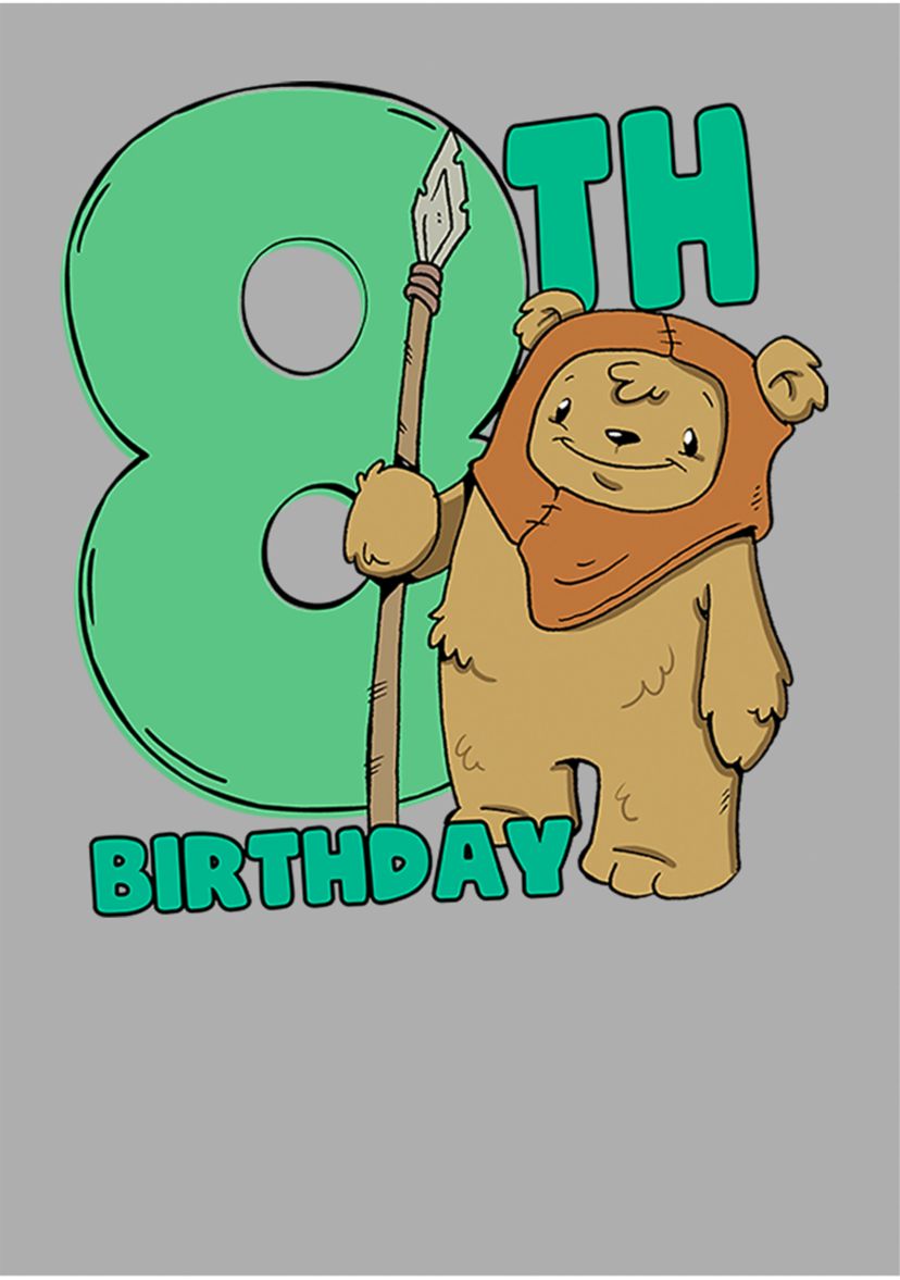 Boys 4-7  Cute Ewok Eight Graphic Top