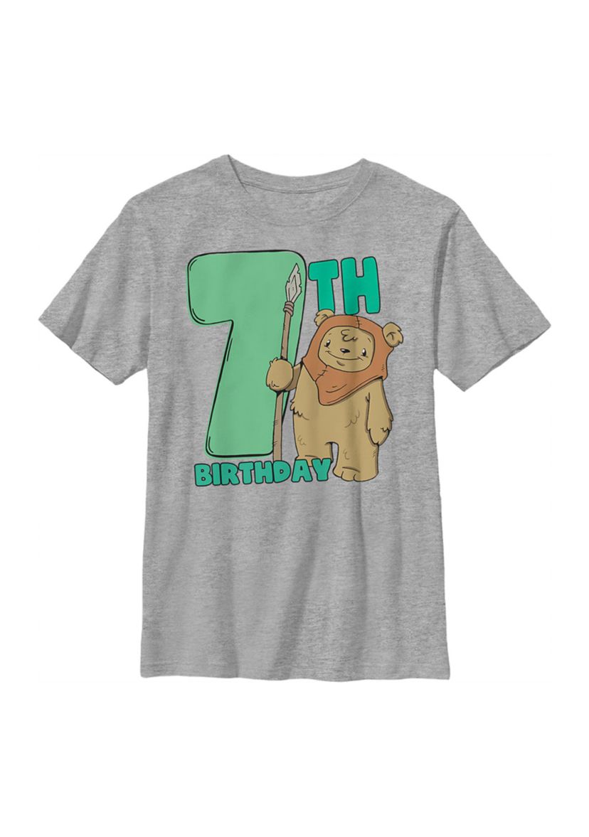 Boys 4-7  Cute Ewok Seven Graphic Top