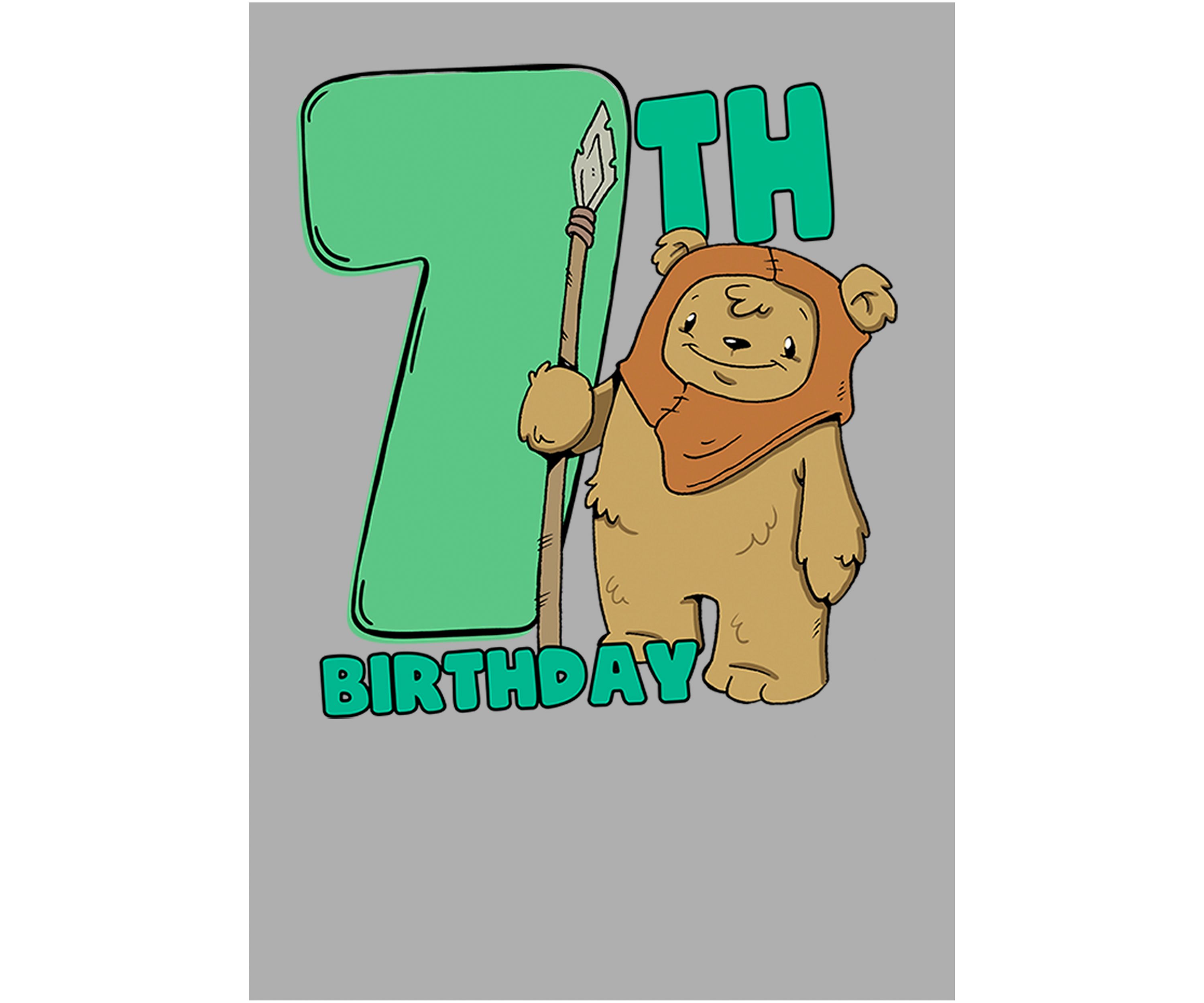 Boys 4-7  Cute Ewok Seven Graphic Top