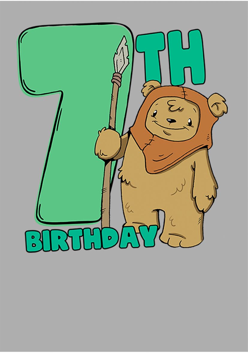 Boys 4-7  Cute Ewok Seven Graphic Top