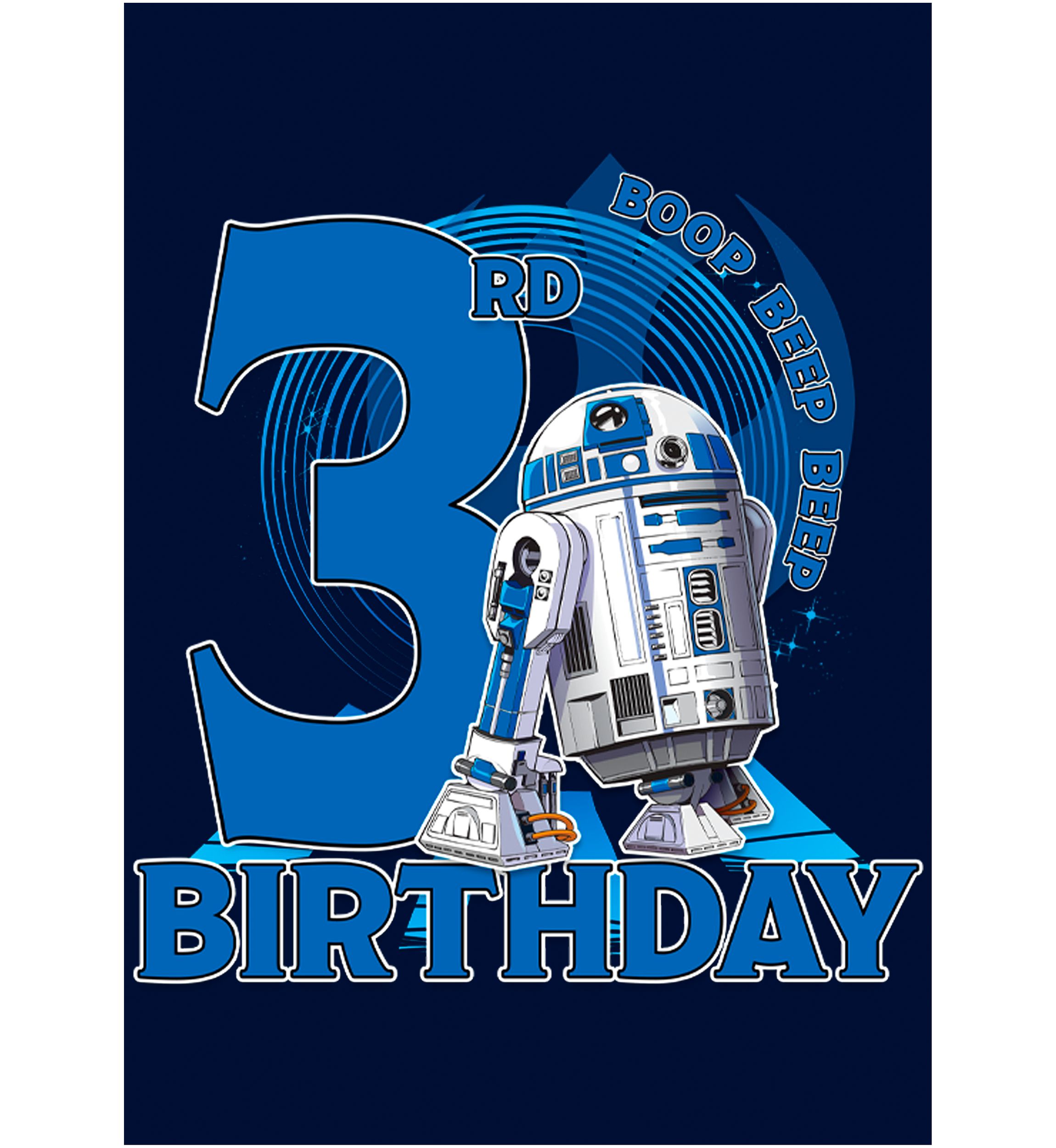 Boys 4-7  3rd Birthday With R2D2 Graphic Top