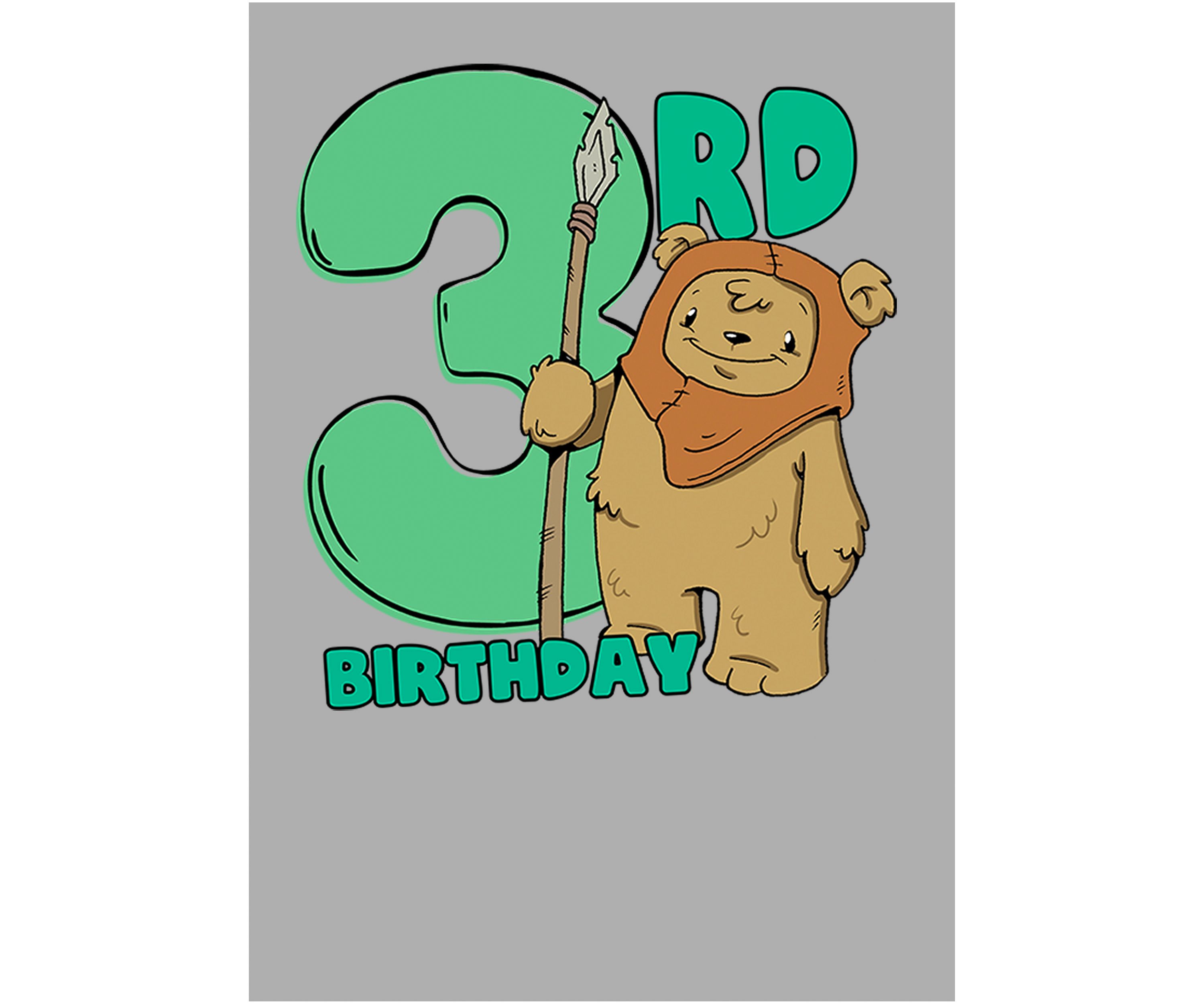Boys 4-7  Cute Ewok Three Graphic Top